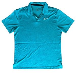 Nike Dri-FIT Turquoise Polo Shirt Size Medium